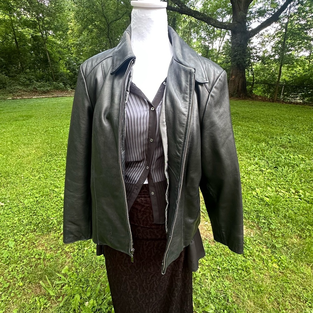Lamb skin leather jacket